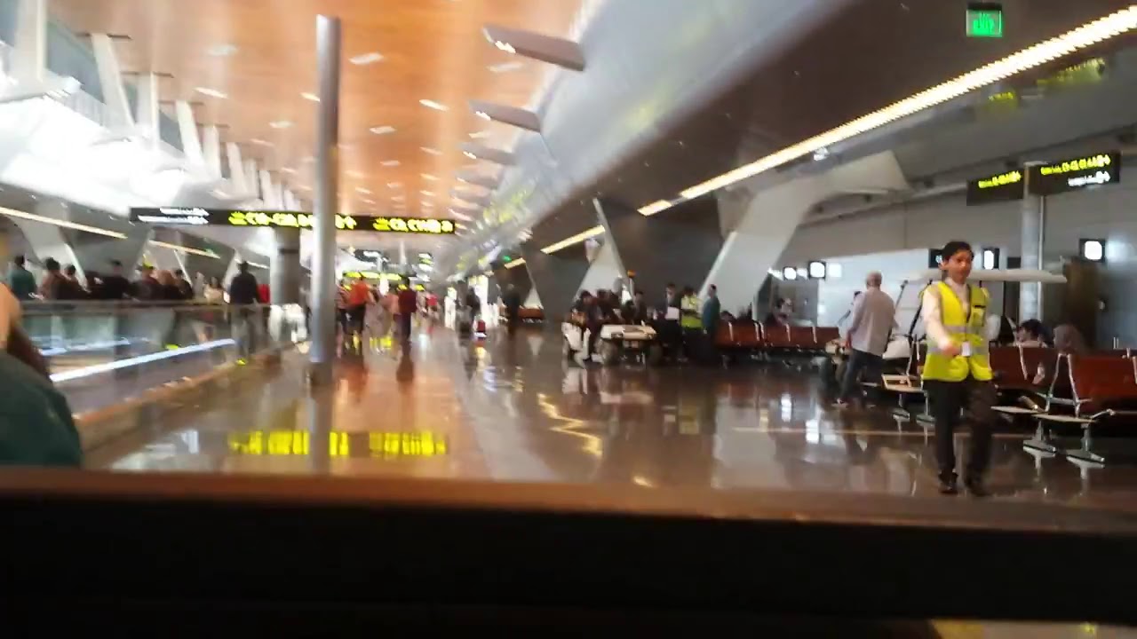 Riding buggy car at Doha Qatar Airport 2016