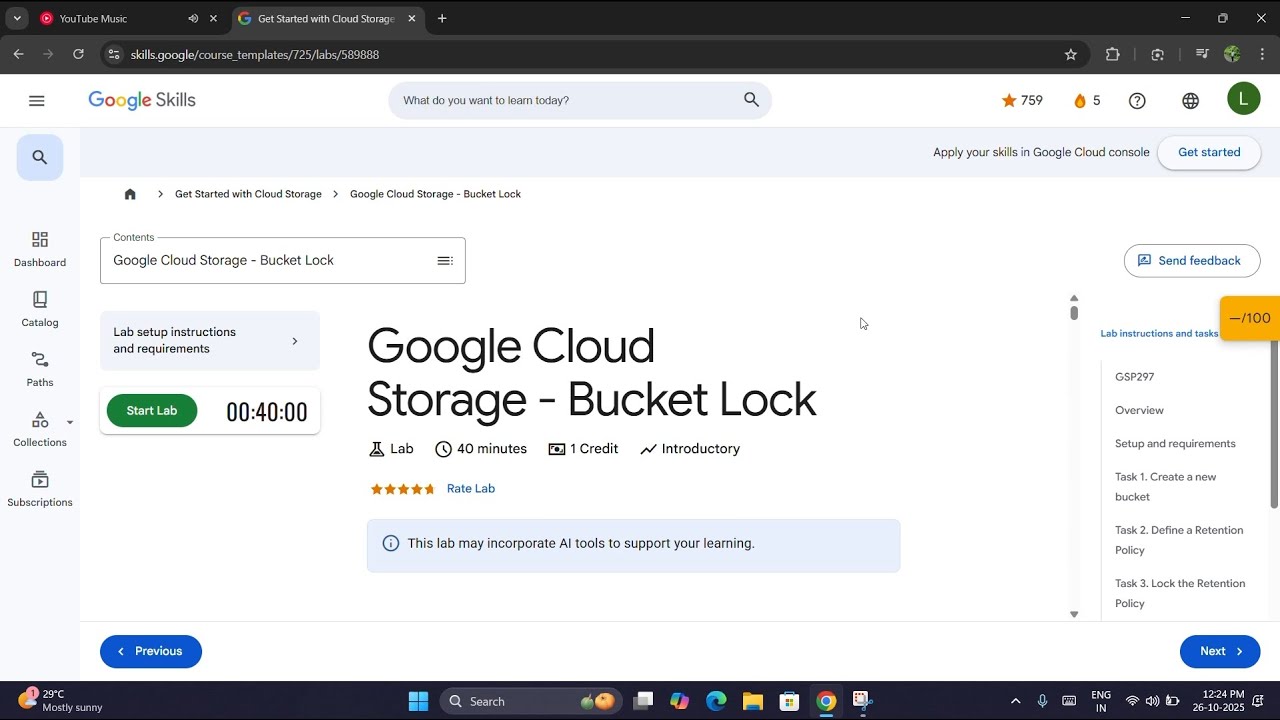 Google Cloud Storage: Bucket Lock | GSP297 Qwiklabs Walkthrough (Full Lab Solution)
