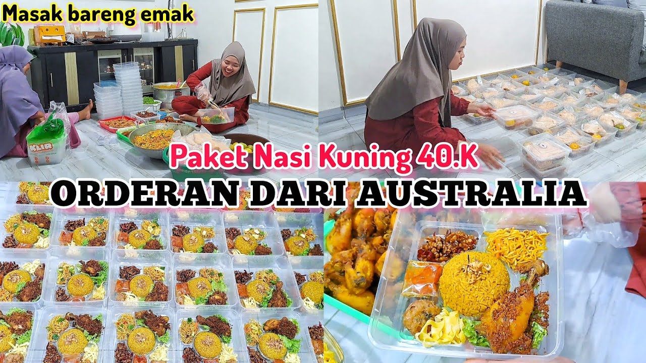 ORDERAN DARI AUSTRALIA PAKET KOMPLIT NASI KUNING 40 RIBU 
