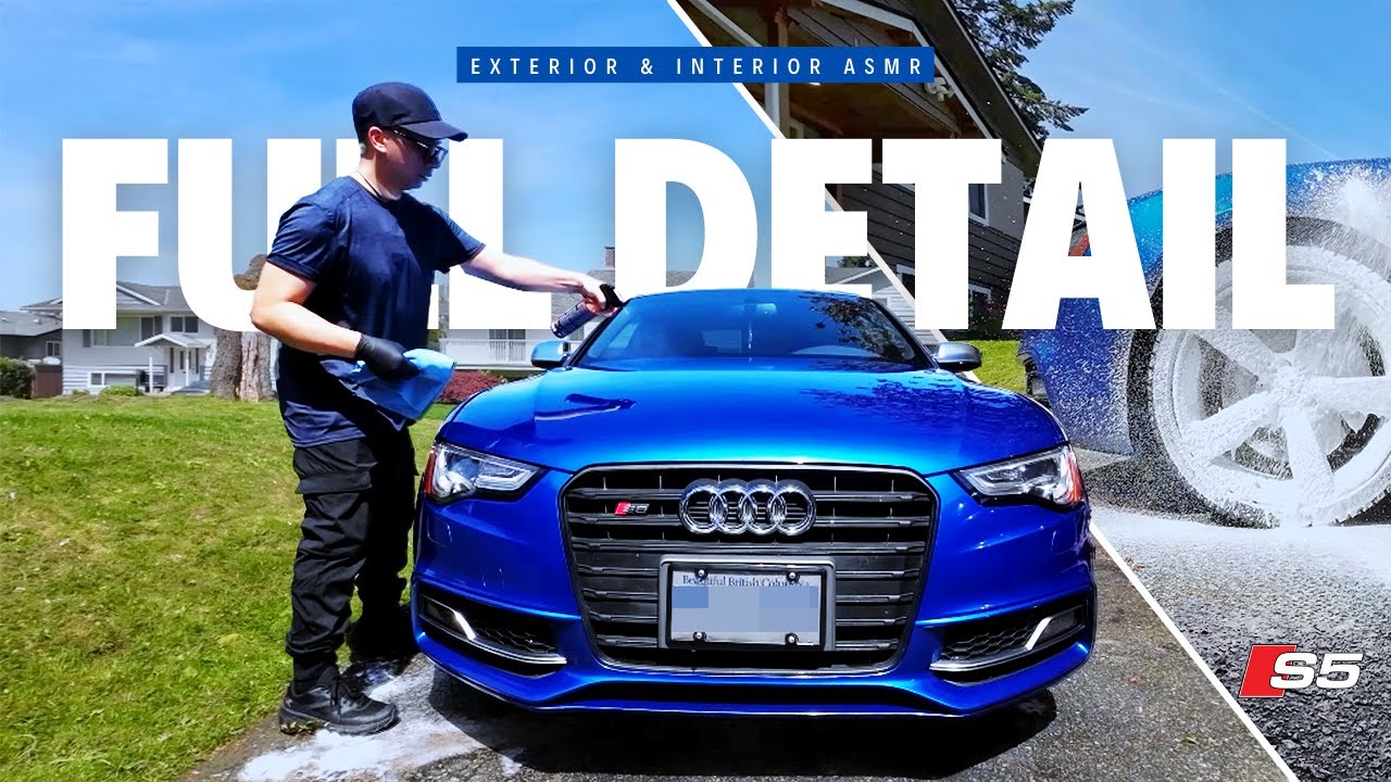 Satisfying Audi S5 Deep Cleaning ASMR Exterior and Interior Detailing