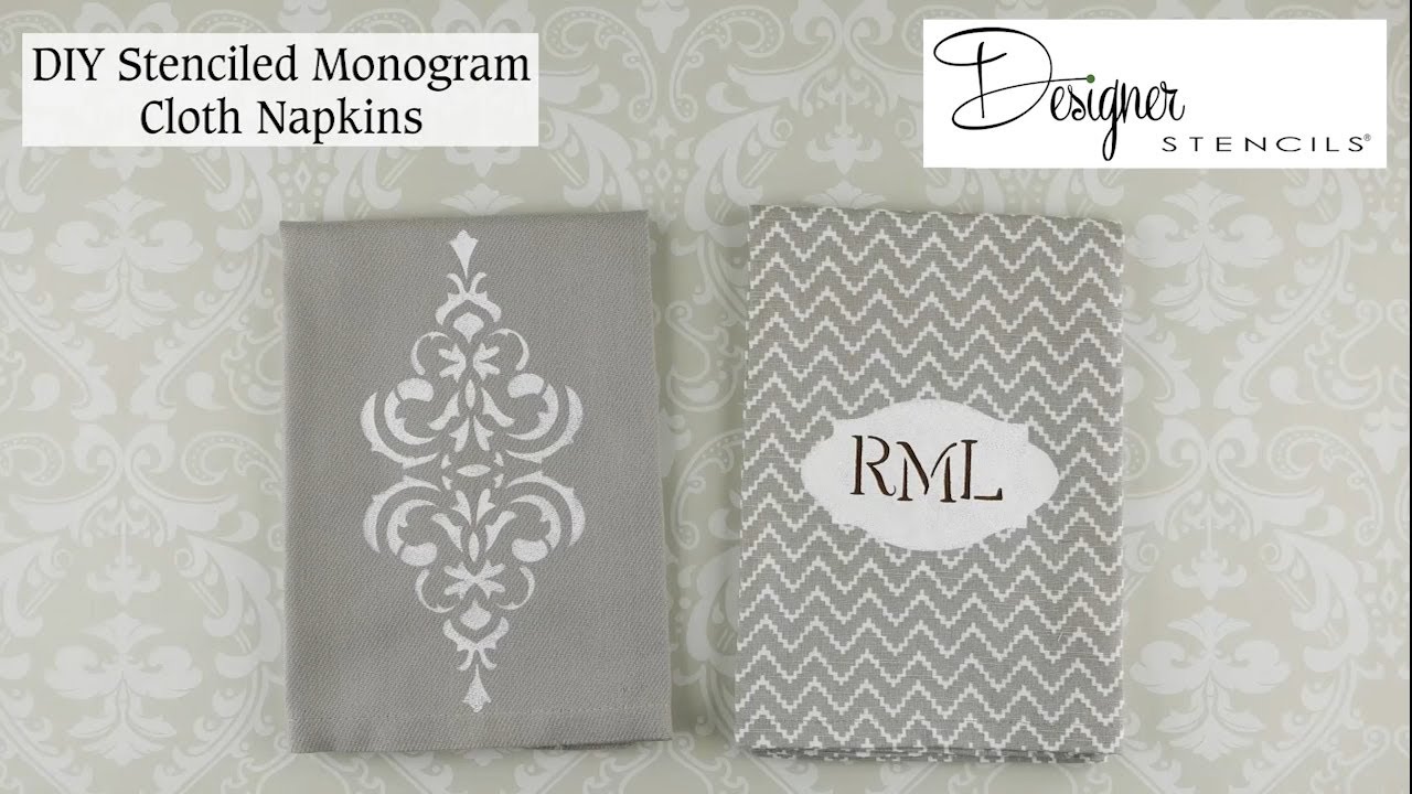 Monogrammed Cloth Napkins: How to Stencil Tutorial | Designer Stencils
