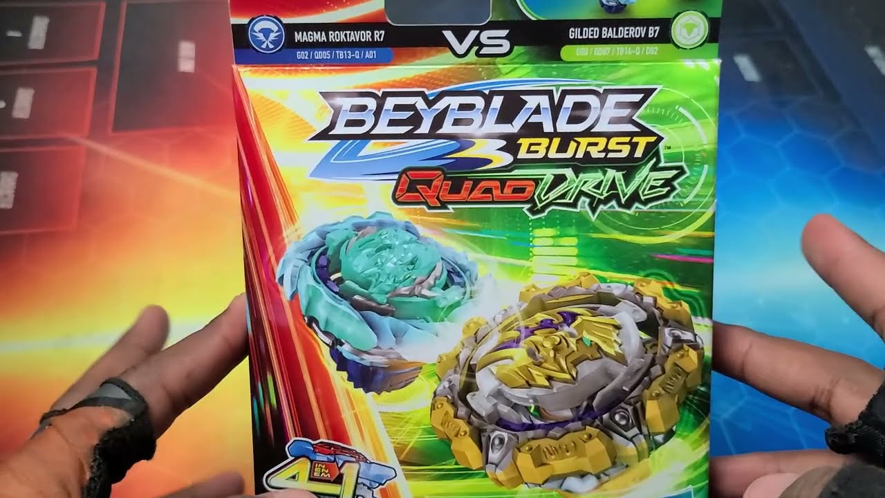 NEW BEYBLADE BURST QUADDRIVE MAGMA ROKTAVOR GILDED BALDEROV 2-PACK UNBOXING!