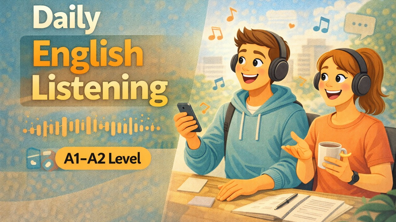 A Day in the Life: 20-Minute Natural English Listening (A1-A2) | No Stress!