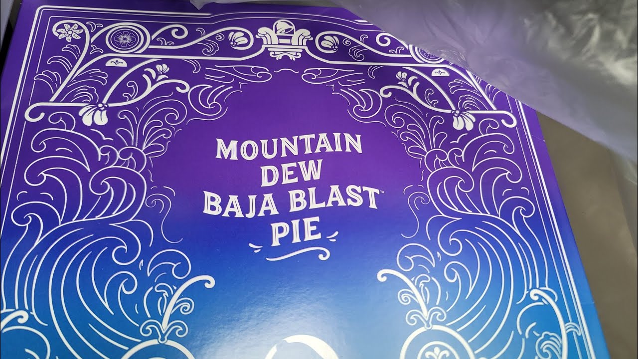 Mountain Dew Baja Blast Pie Taco Bell review 