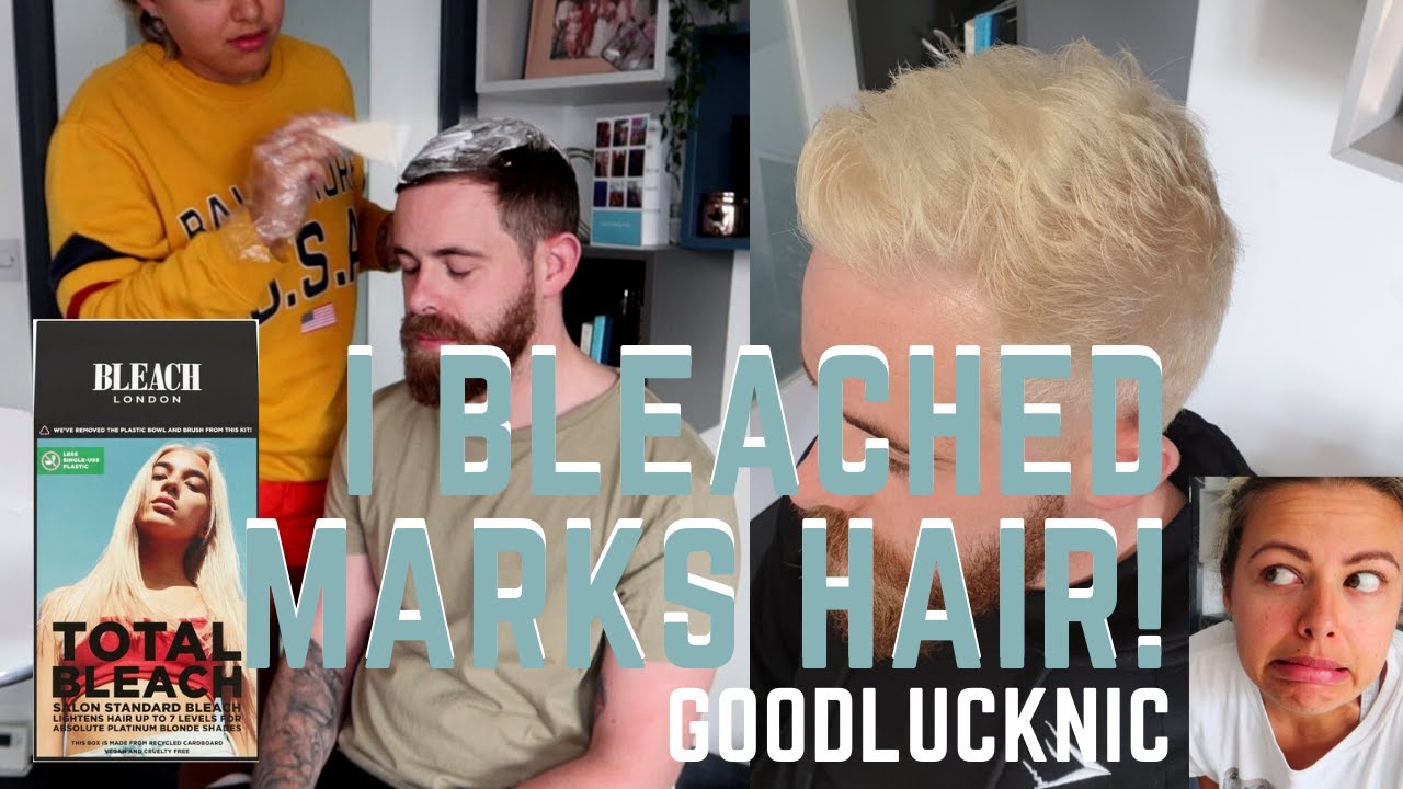 I GOT BORED AND BLEACHED MY HUSBANDS HAIR //Bleach London Total bleach for beginners