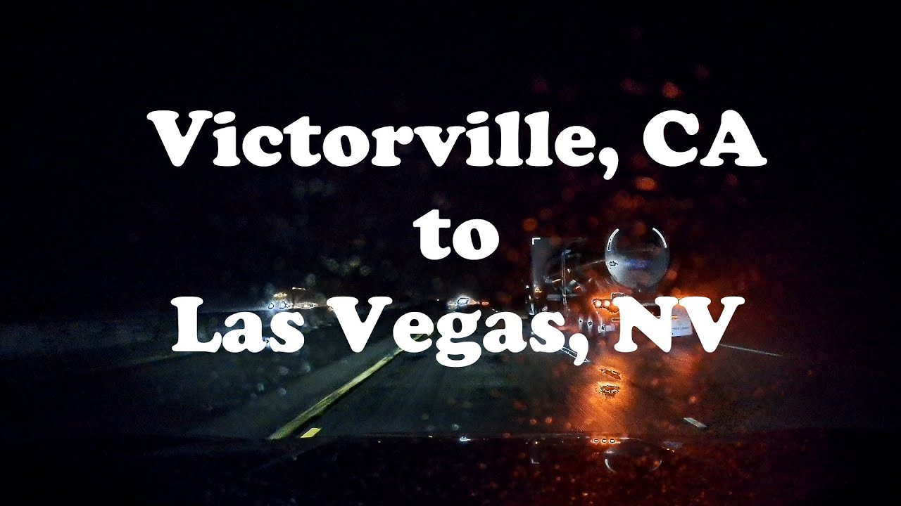 Rainy Night Drive - Victorville, CA to Las Vegas | Relaxing Dashcam with Rainy Road Sounds