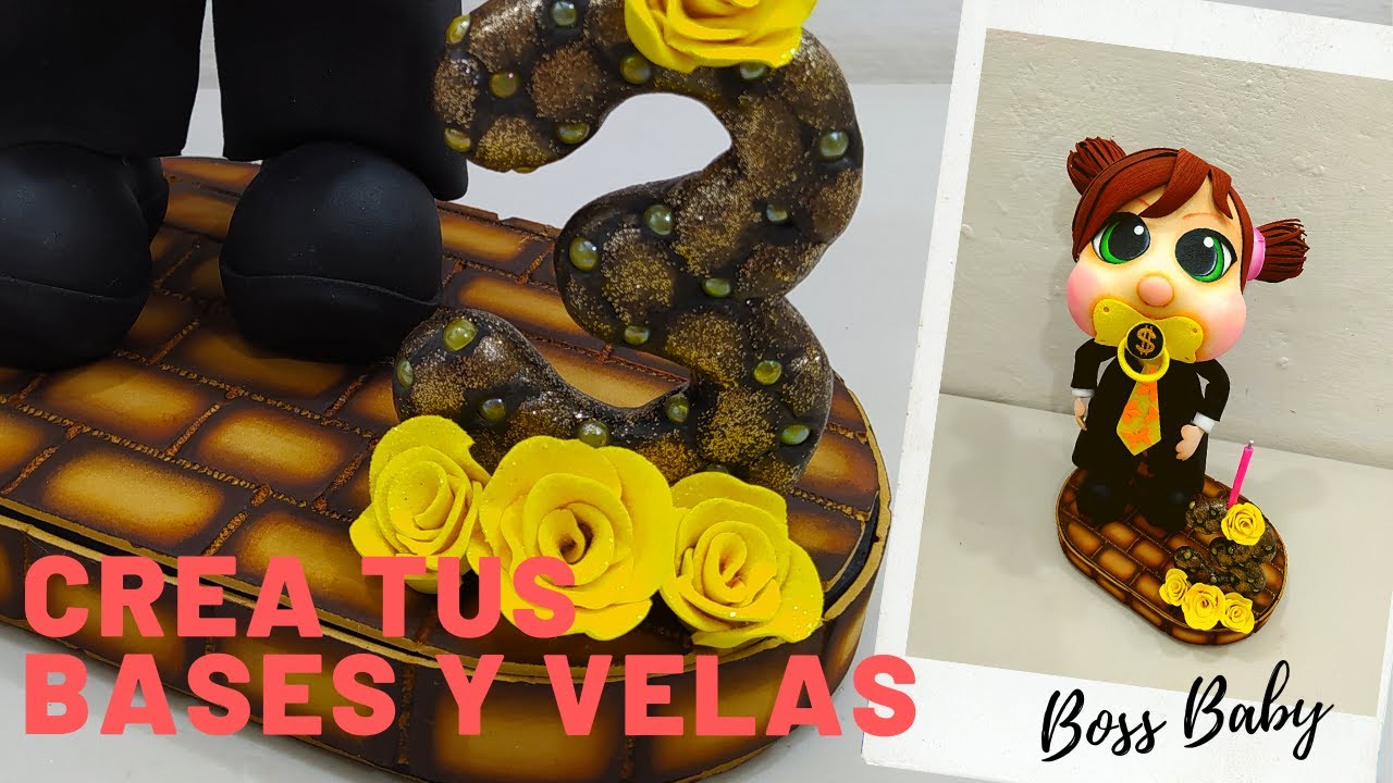 Vela para pastel del Jefe bebe / DIY Baby Boss cake candle / Foamy, goma eva y foamiram.