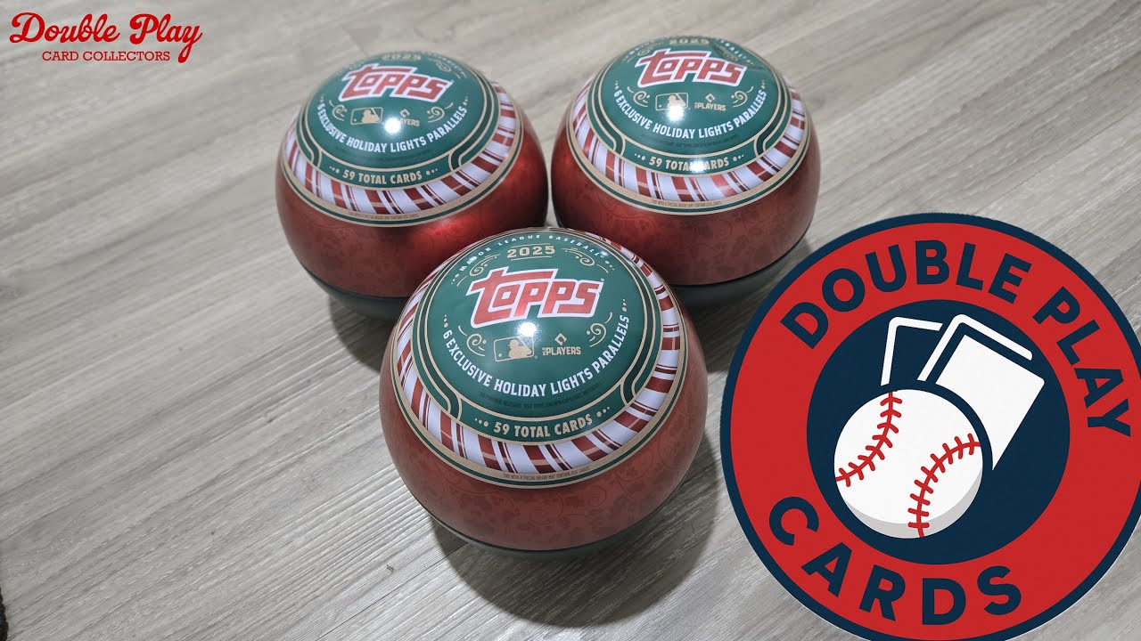 Double Play Cards #1 - 2025 Topps Holiday MLB Baseball Collector Tin
