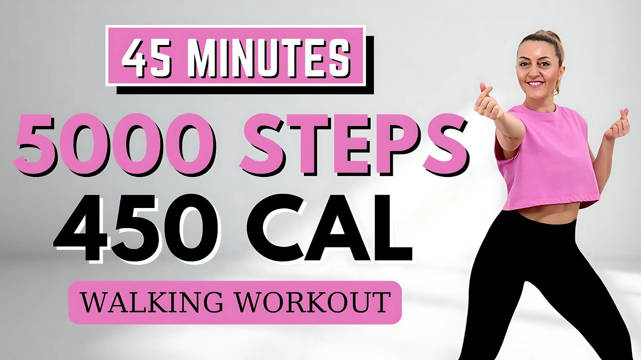 🔥5000 STEPS WALKING WORKOUT🔥WALKING EXERCISE FOR WEIGHT LOSS🔥KNEE FRIENDLY🔥NO JUMPING🔥FAT BURNING🔥