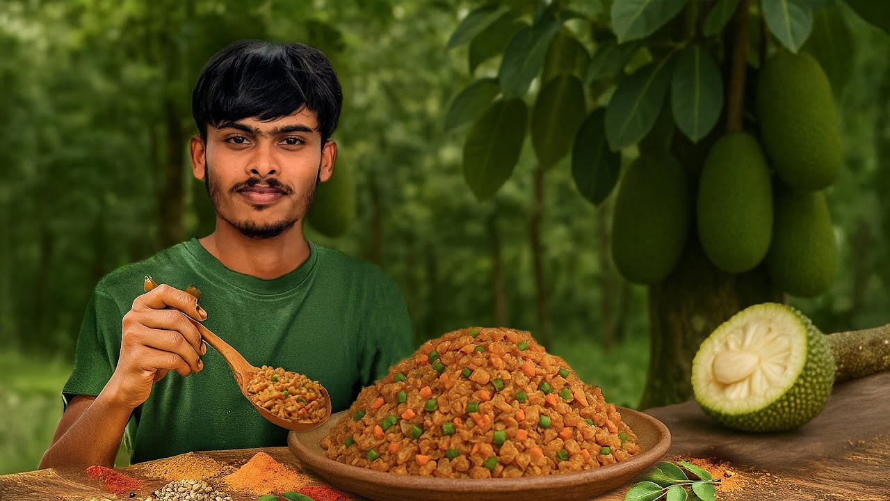 Jackfruit Chicken Kottu & Spicy Jackfruit Seed Bite! 🍛🔥 | Cooking In Village