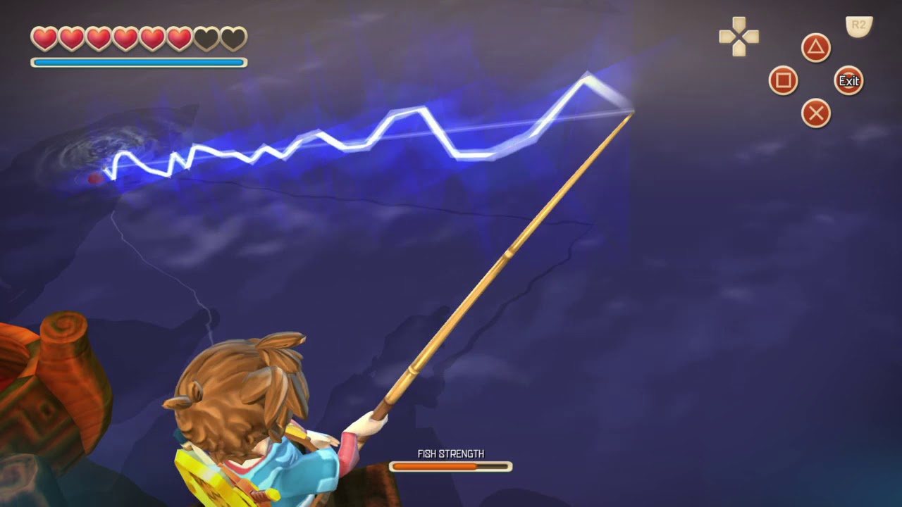 Oceanhorn catching botfish