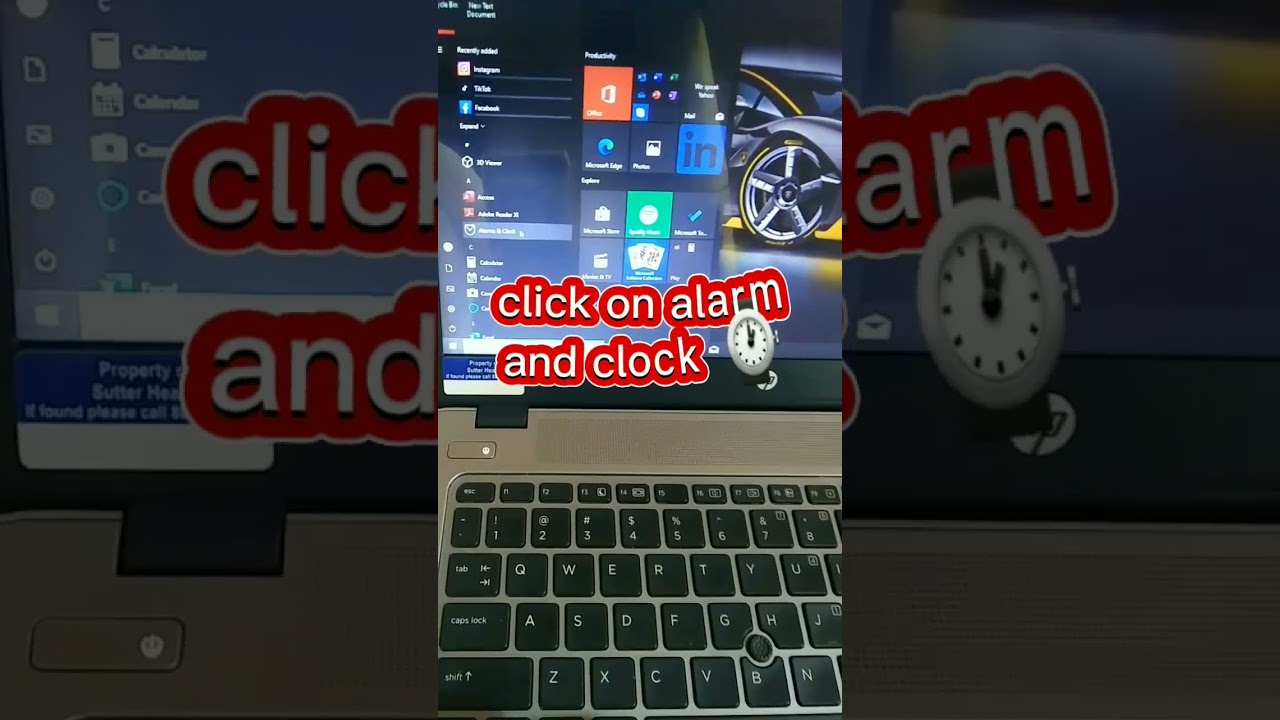 How to set Alarm 🚨 in laptop ✨ #comp #shortcuts #amazing #amazing💯😱🆗
