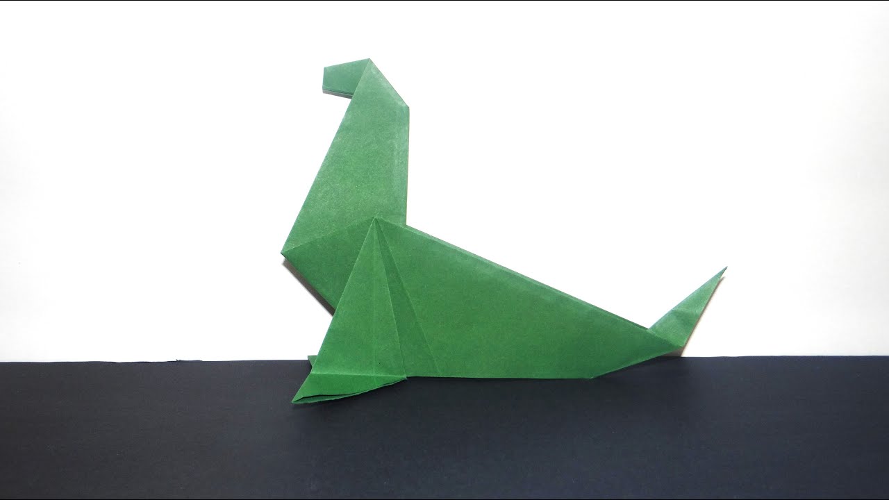 Cómo hacer un león marino de papel a origami paso a paso