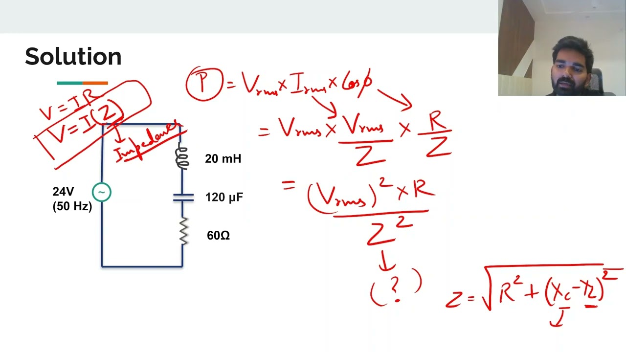 JEE Physics Solved Question - LCR Circuit - Energy Dissipation