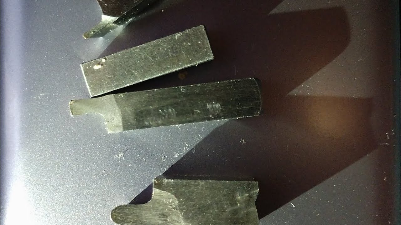 como afilar una cuchilla de corte para torno.