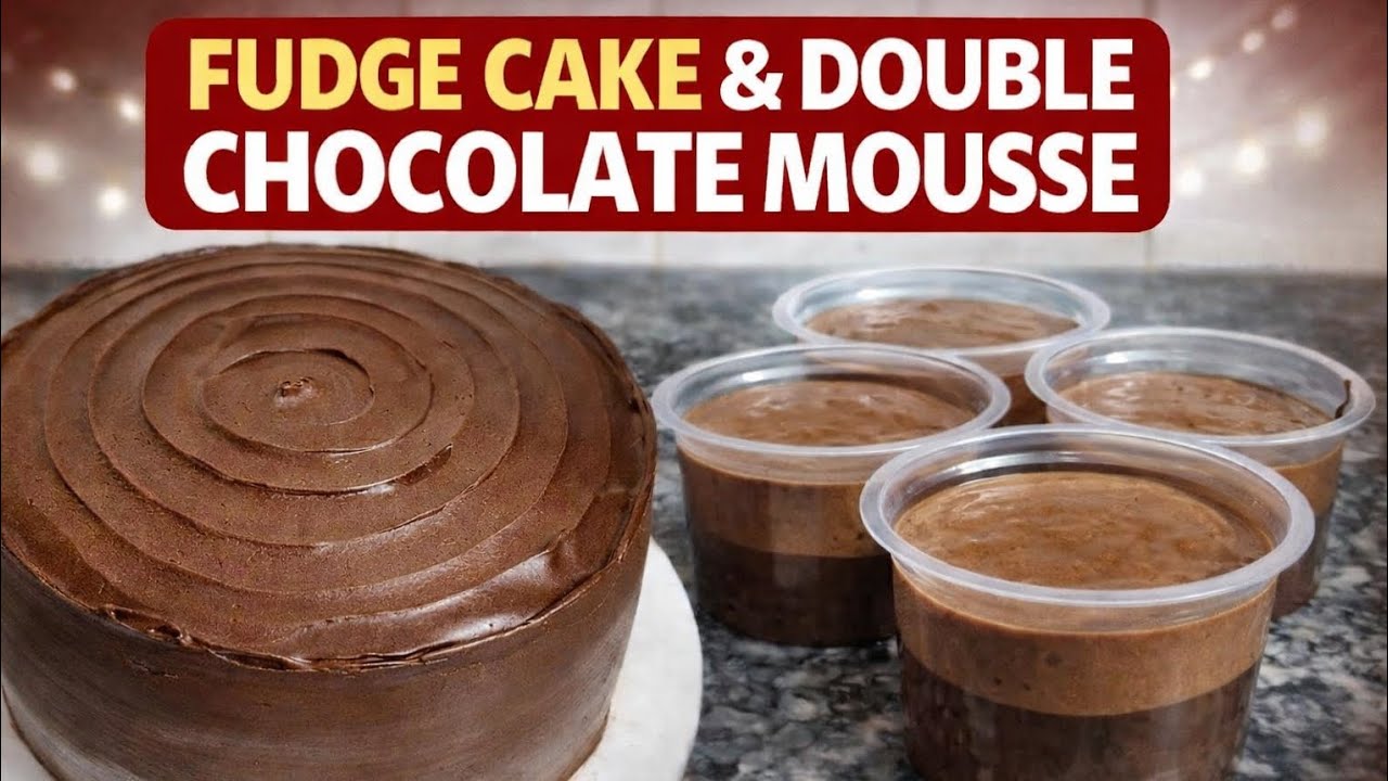 Rich & Decadent Chocolate Fudge Cake + Double Chocolate Mousse Cups