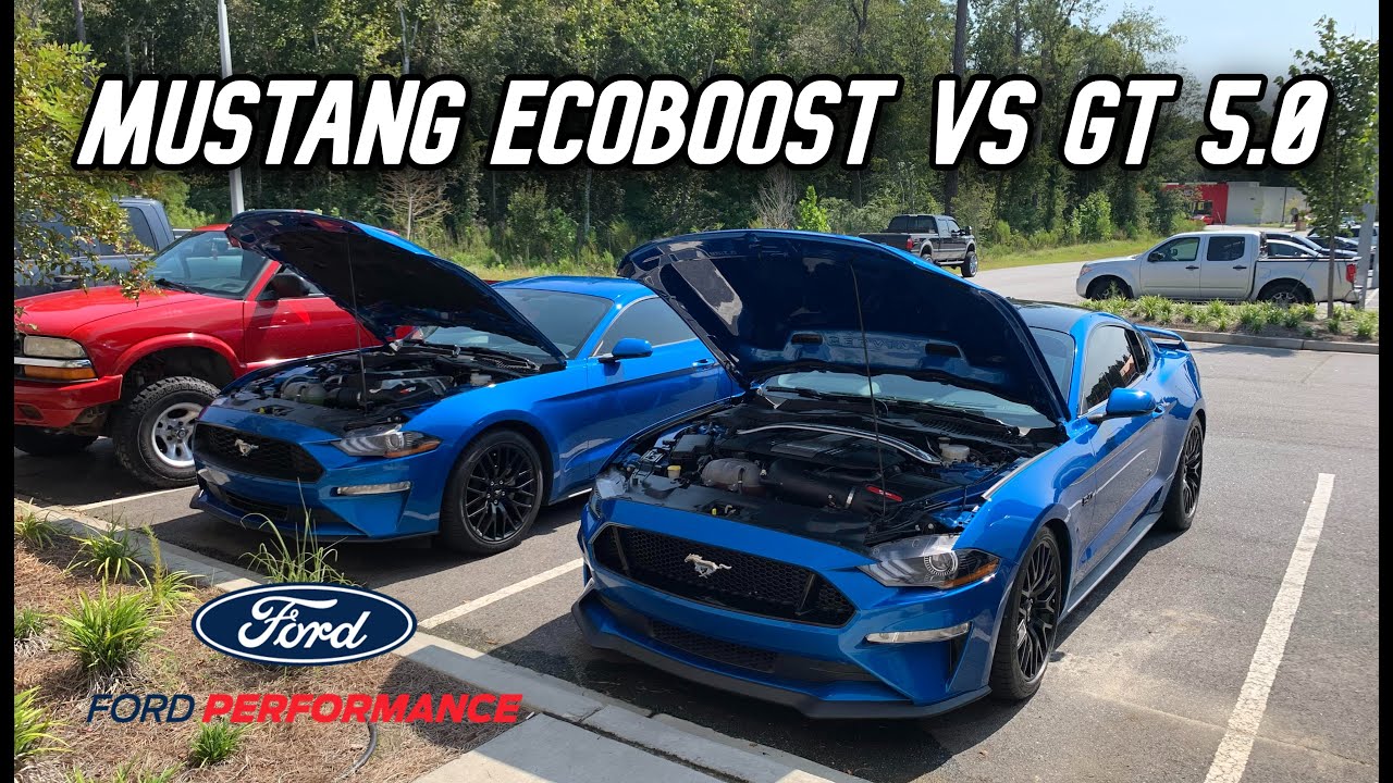 MUSTANG ECOBOOST VS GT 5.0 - Side by Side Comparison with Key Features