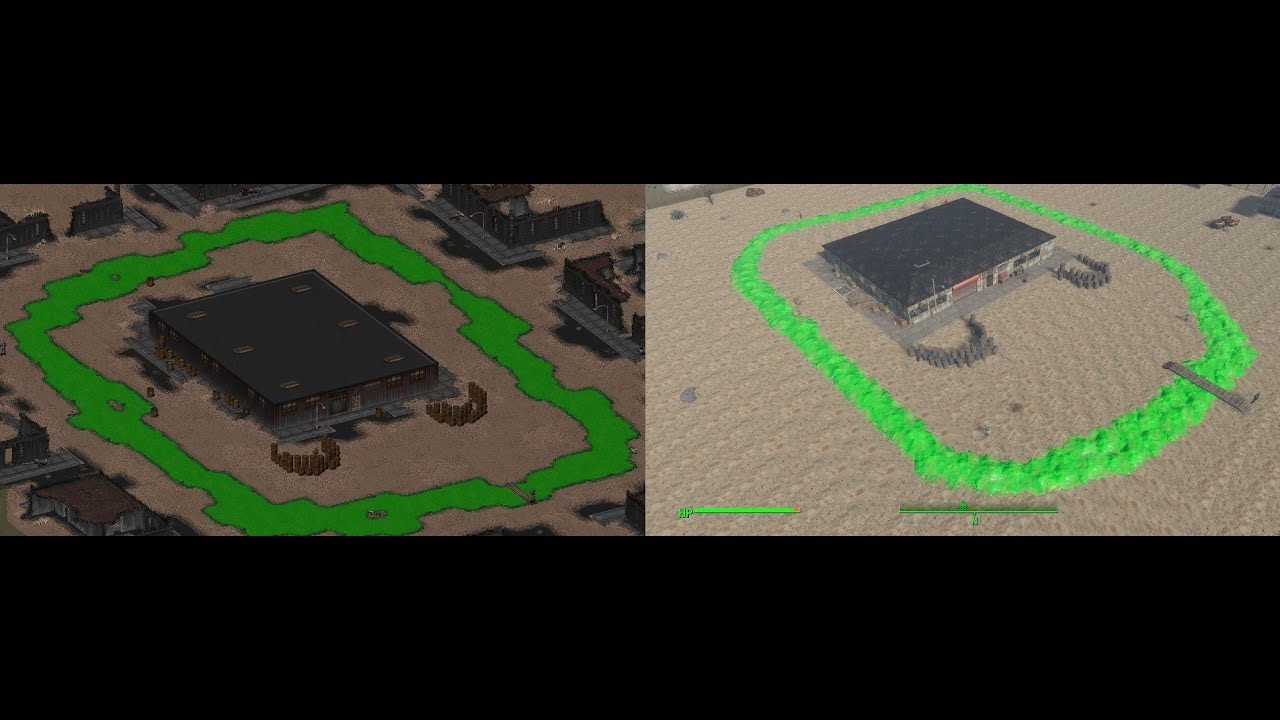 Gun Runners warehouse from Fallout 1 - Fallout 4 settlement build