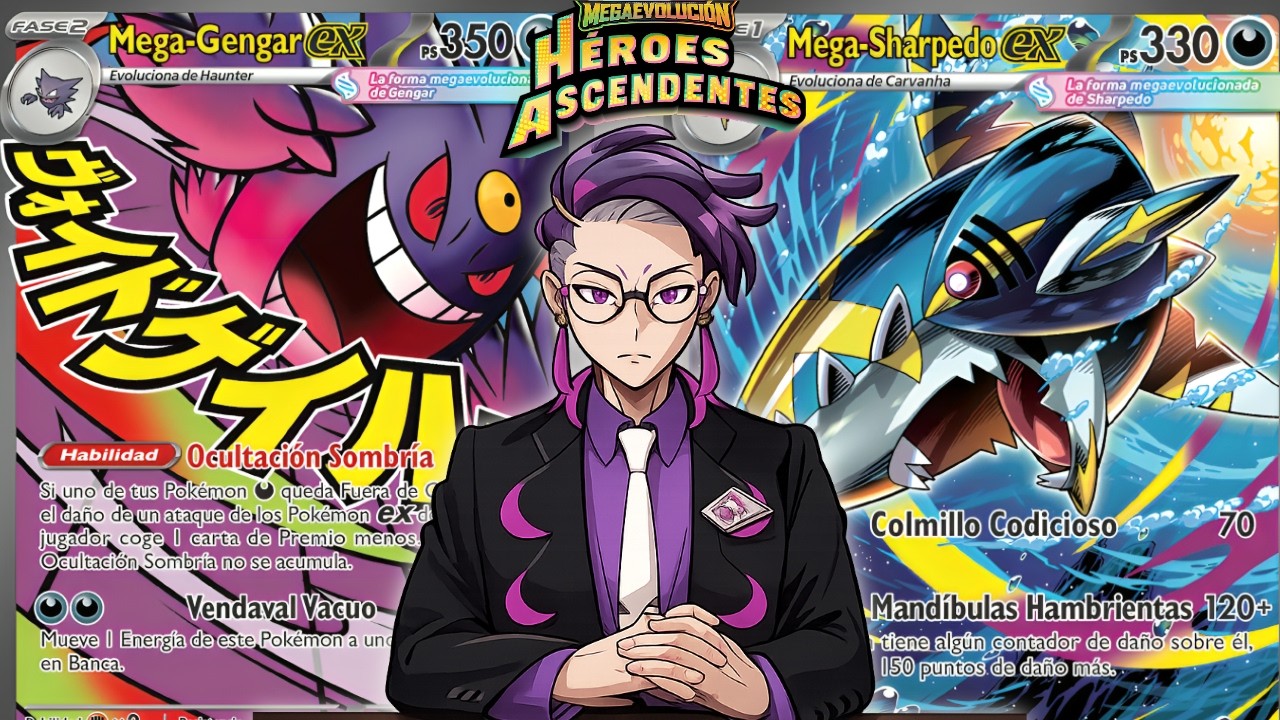 MEGA GENGAR + MEGA SHARPEDO AGREVISO✅POKEMON TCG LIVE