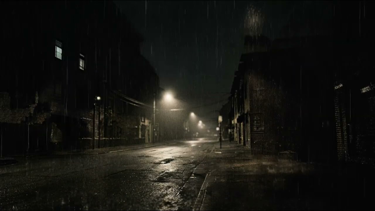 Rainy Street at Midnight 🌃🌧️ | Relaxing Urban ASMR