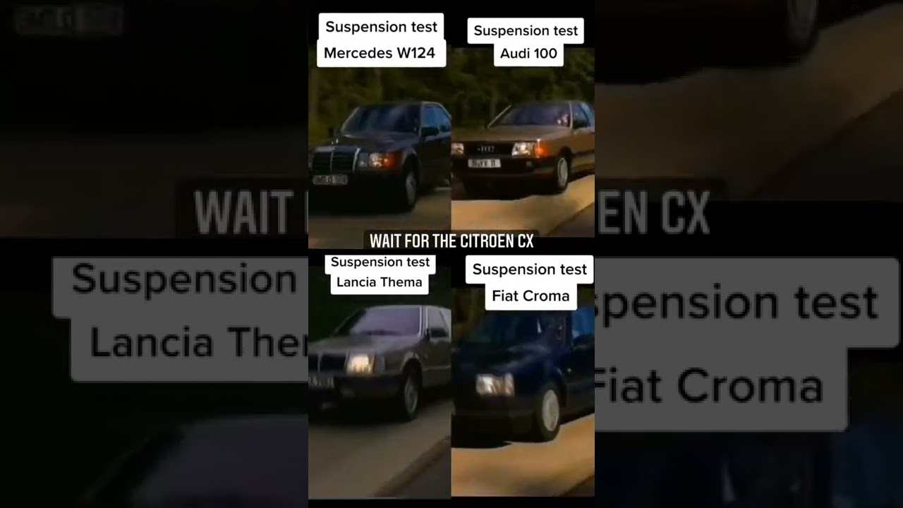 Suspension Test - Mercedes W124,Audi 100,Lancia Thema,Fiat Croma | Wait For the Citroen CX | #test