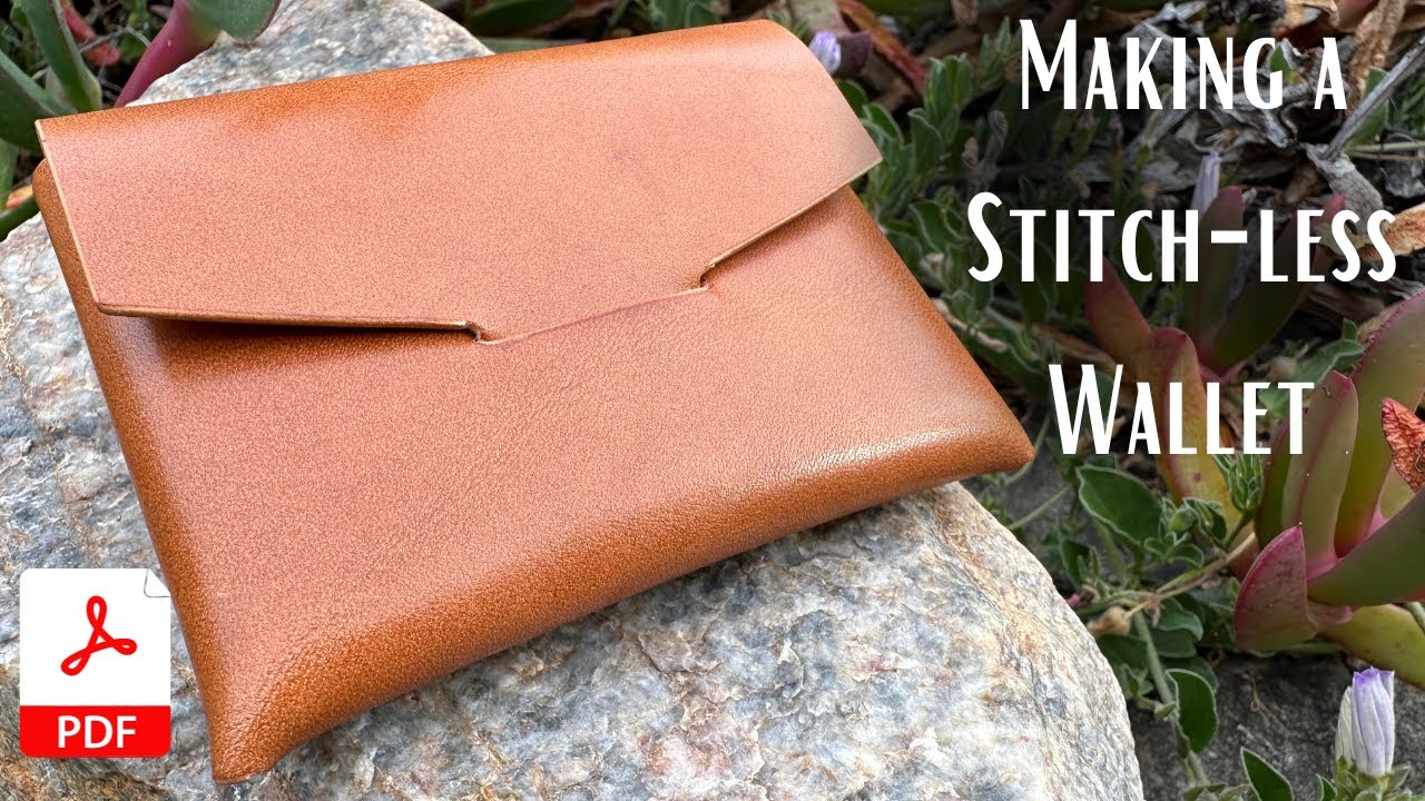 HAND-MAKING 'The Iron' STITCH-LESS Wallet | HYPER ASMR | Leather Pattern Testing | PDF
