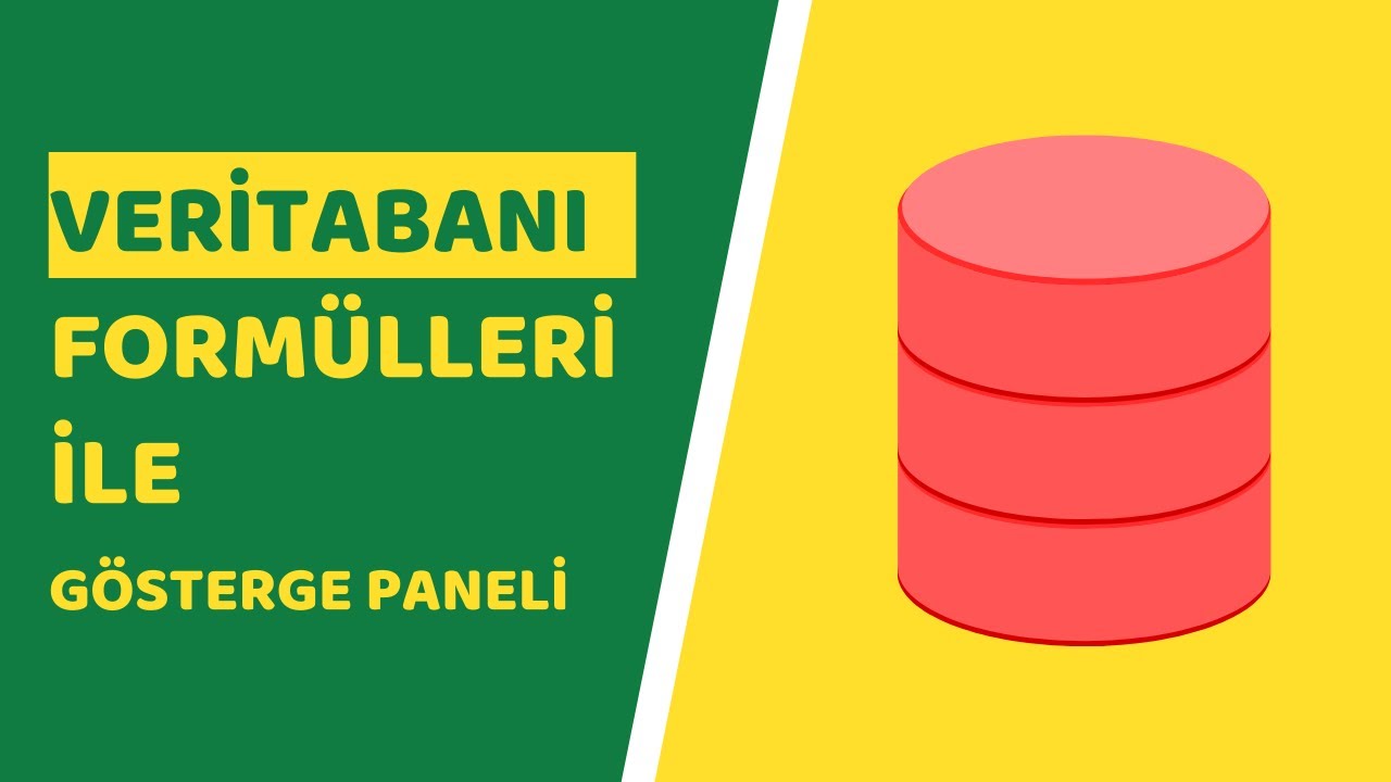 #EXCEL - VERİTABANI FORMÜLLERİ İLE GÖSTERGE PANELİ OLUŞTURMA - [VERİTABANI]