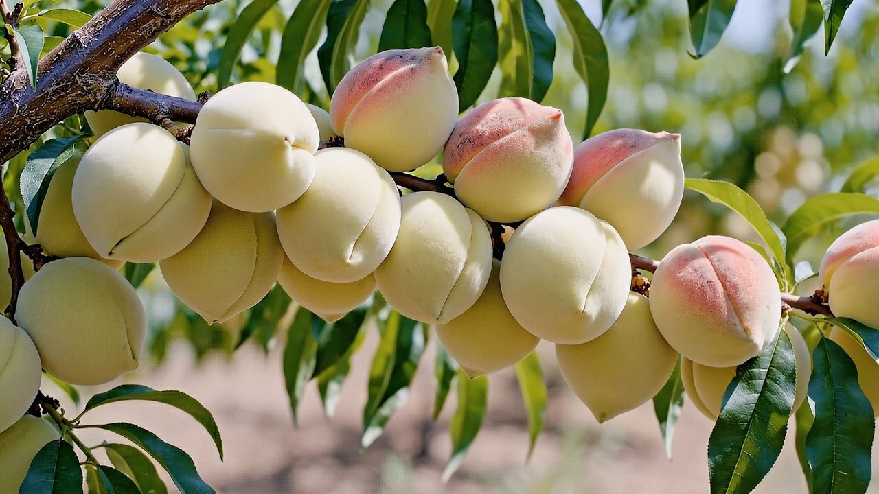 How White Peaches Are Grown – From Orchard to Harvest  Calm Agricultural Documentary