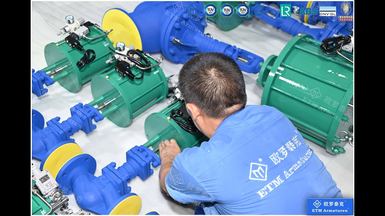 ETM Armaturen Pneumatic Actuators Single-Acting FC (Fail to Close)Bellow Sealed Stop Valve
