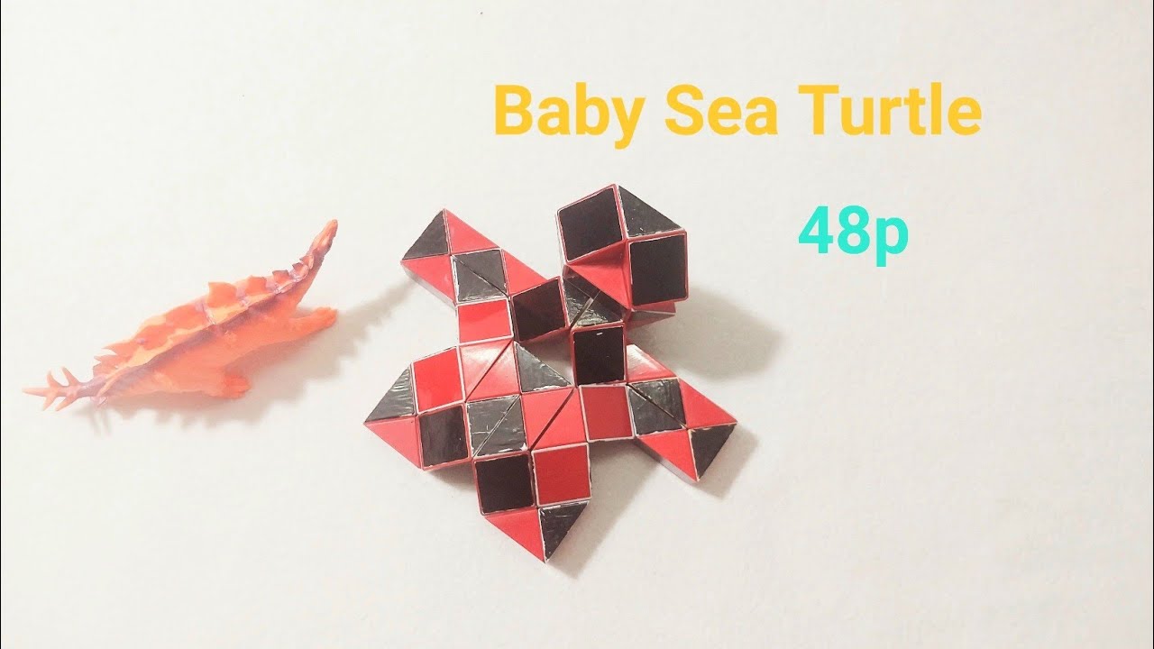 Magic Ruler or Rubik's Transformable Snake 48 Pieces - Baby Sea Turtle