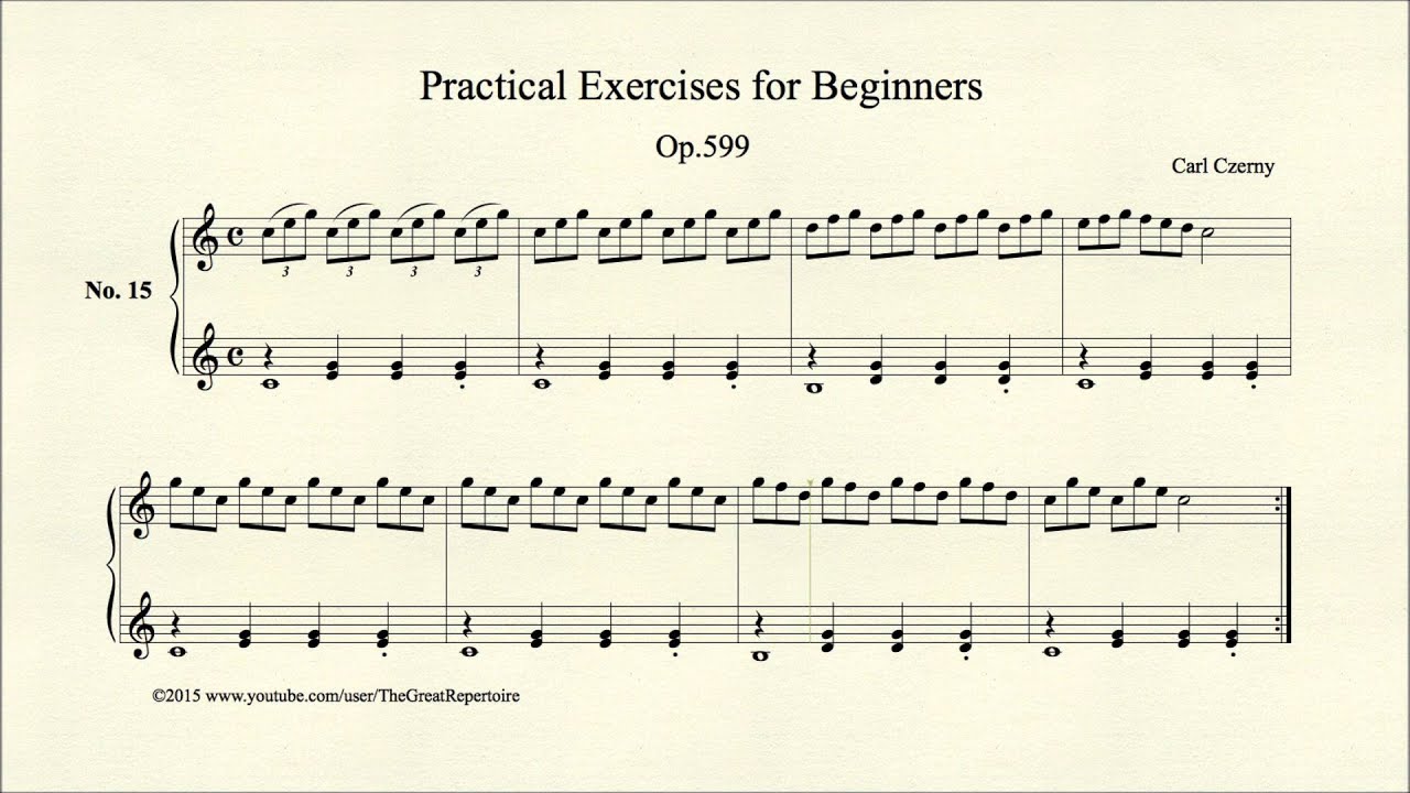 Czerny, Practical Exercises for Beginners, Op 599 , No 15