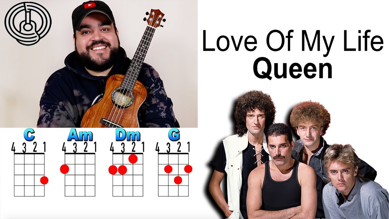 LOVE OF MY LIFE - Queen (Ukulele Cover & Play Along with Chords & Lyrics)
