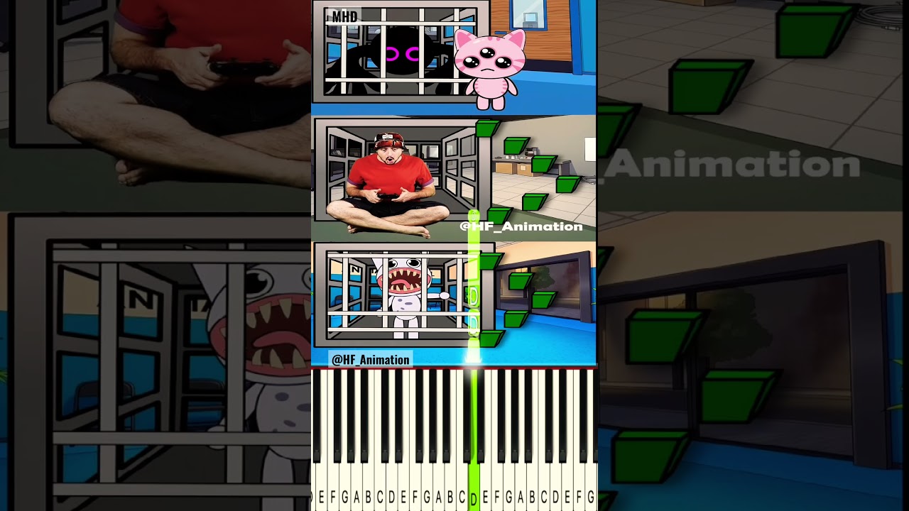 Can Bed Monster & Mimic Escape Tiny Anomaly? Roblox Animal Hospital Parody - Piano Tutorial