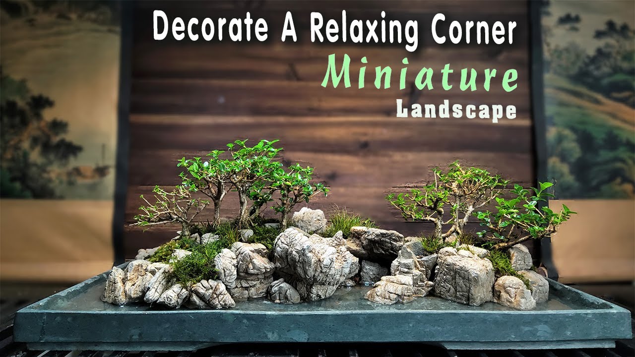 Miniature Landscape: so simple with Moss and mini Trees | Decorate a Relaxing Corner at Home