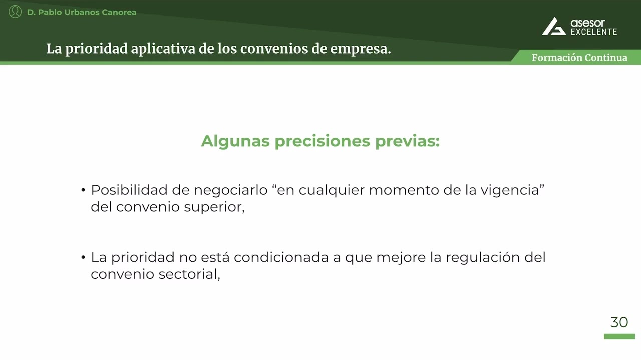 Curso sobre la prohibición de concurrencia entre convenios colectivos