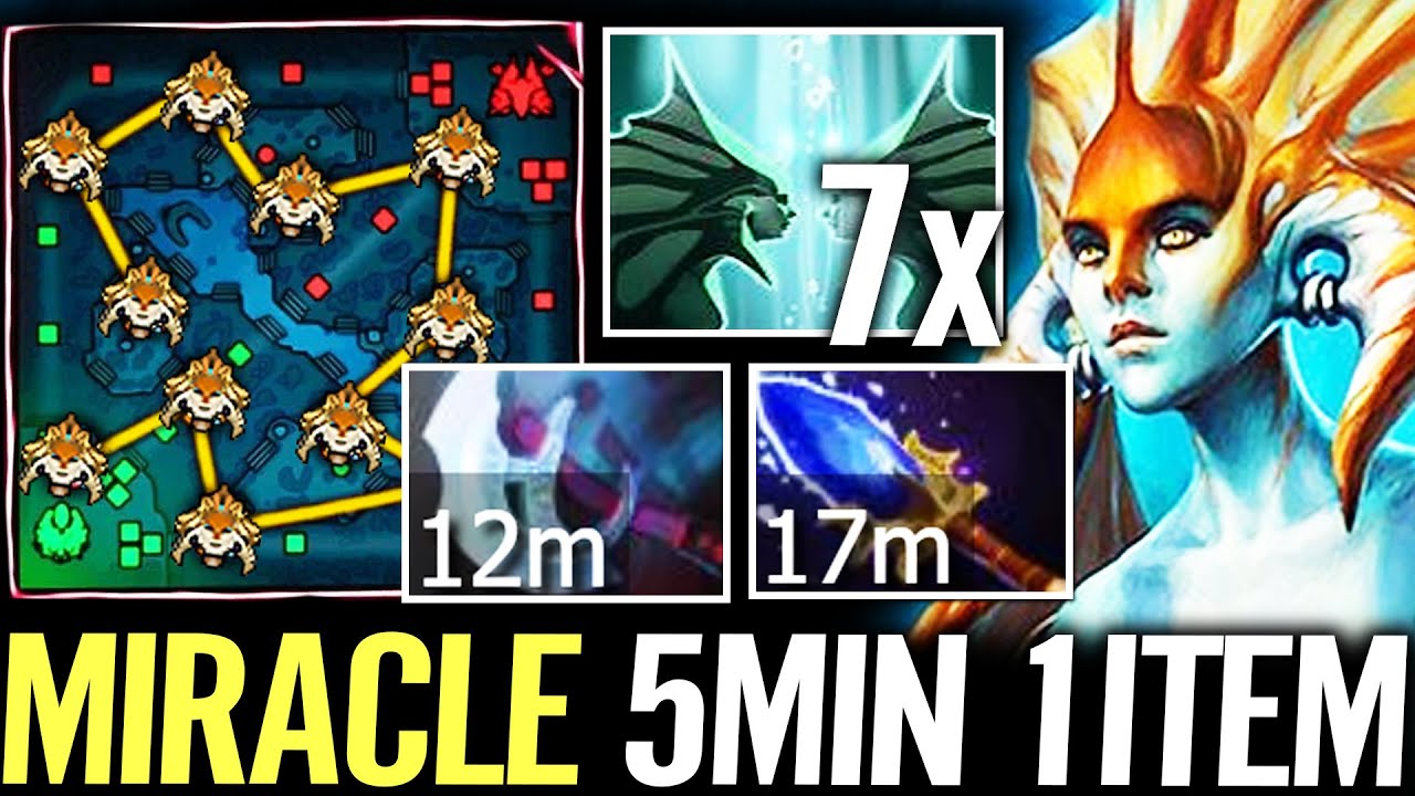 🔥 MIRACLE Naga Siren WTF 5MIN 1ITEM &mdash; 12min Manta + 17min Aghanim 7x iLLusion Micro Carry Dota 2 Pro