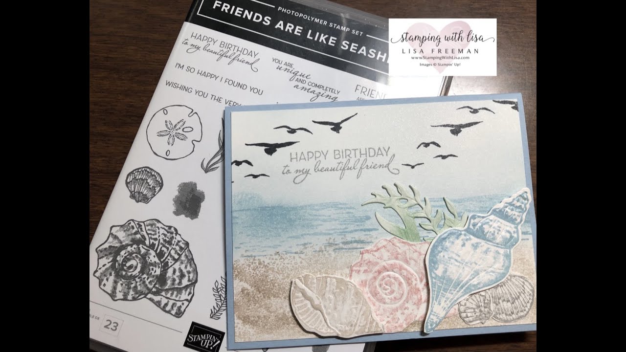 Stampin Up Friends are Like Seashells Beach Scene!