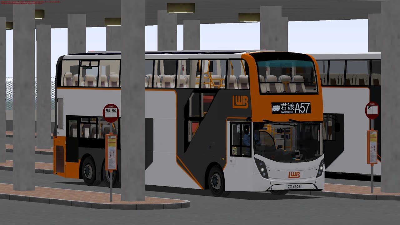 OMSI 2 Cherryland LWB A57 機場 → 櫻君口岸 | Alexander Dennis Enviro 500 MMC 12.8m AE6X4 ZX4608
