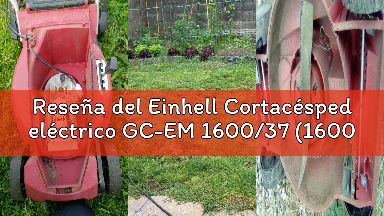 Reseña del Einhell Cortacésped eléctrico GC-EM 1600/37 (1600 W, 37 cm de Ancho de Corte, hasta 700 m
