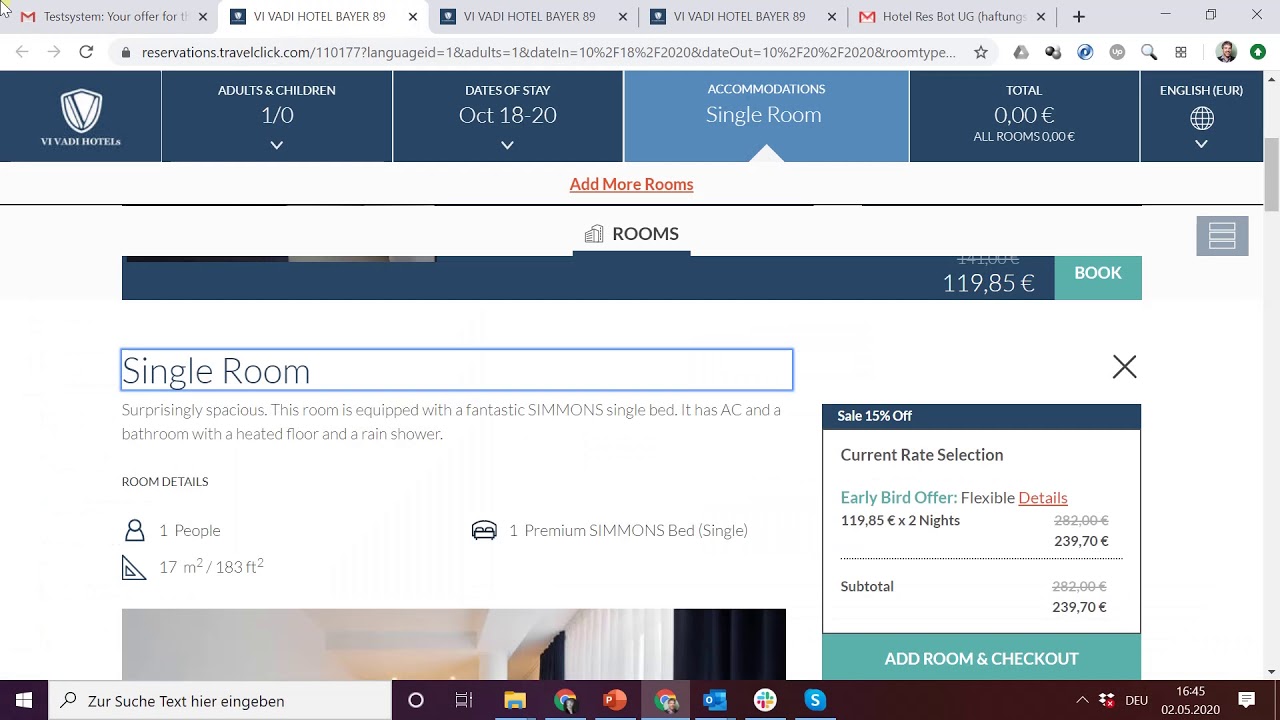 HERA Tutortial # 2 - Individual Booking   Multi Rooms Tutorial