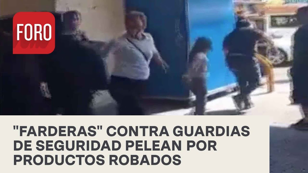 ‘Farderas’ se enfrentan con elementos de seguridad al escapar de supermercado en CDMX - Las Noticias
