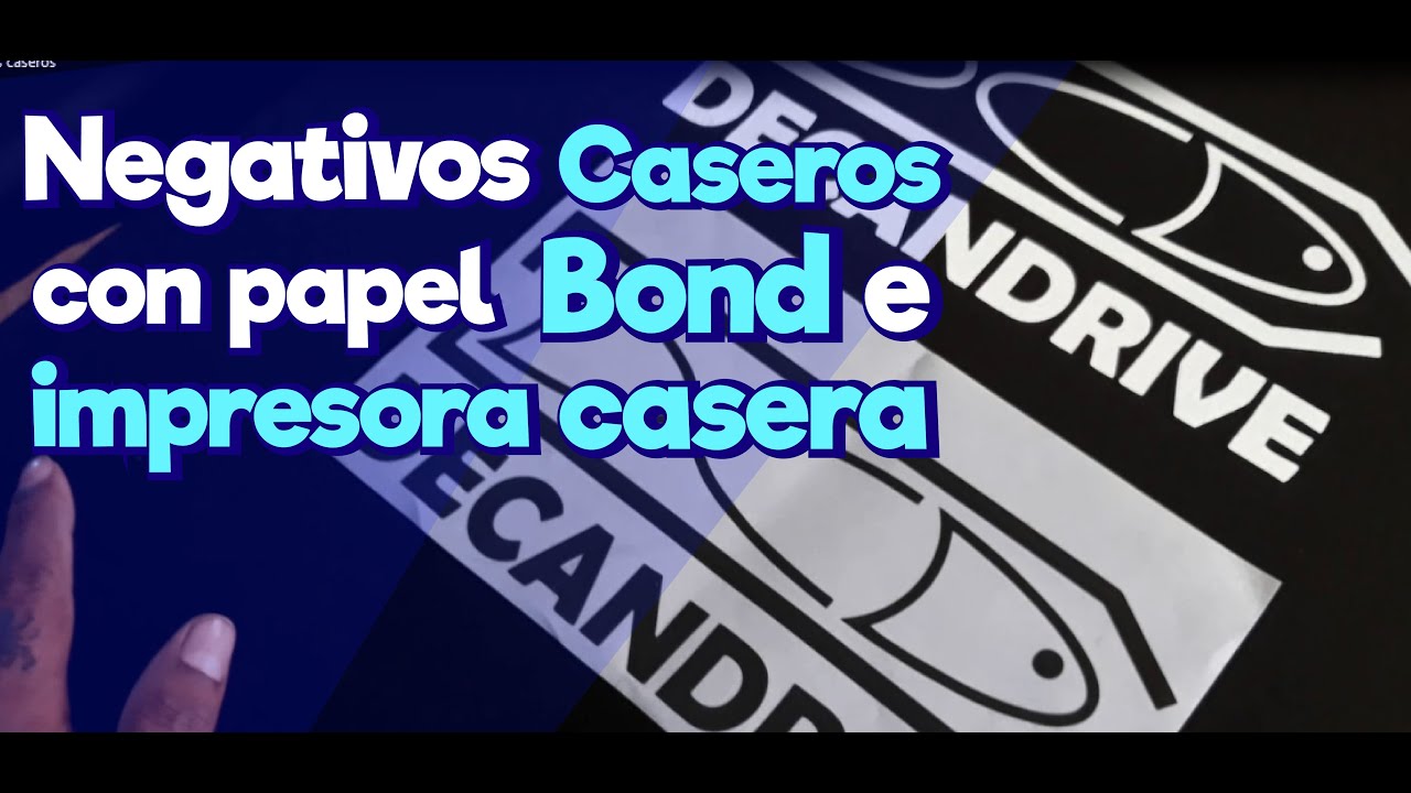 Negativos caseros para serigrafía con papel Bond e impresora casera