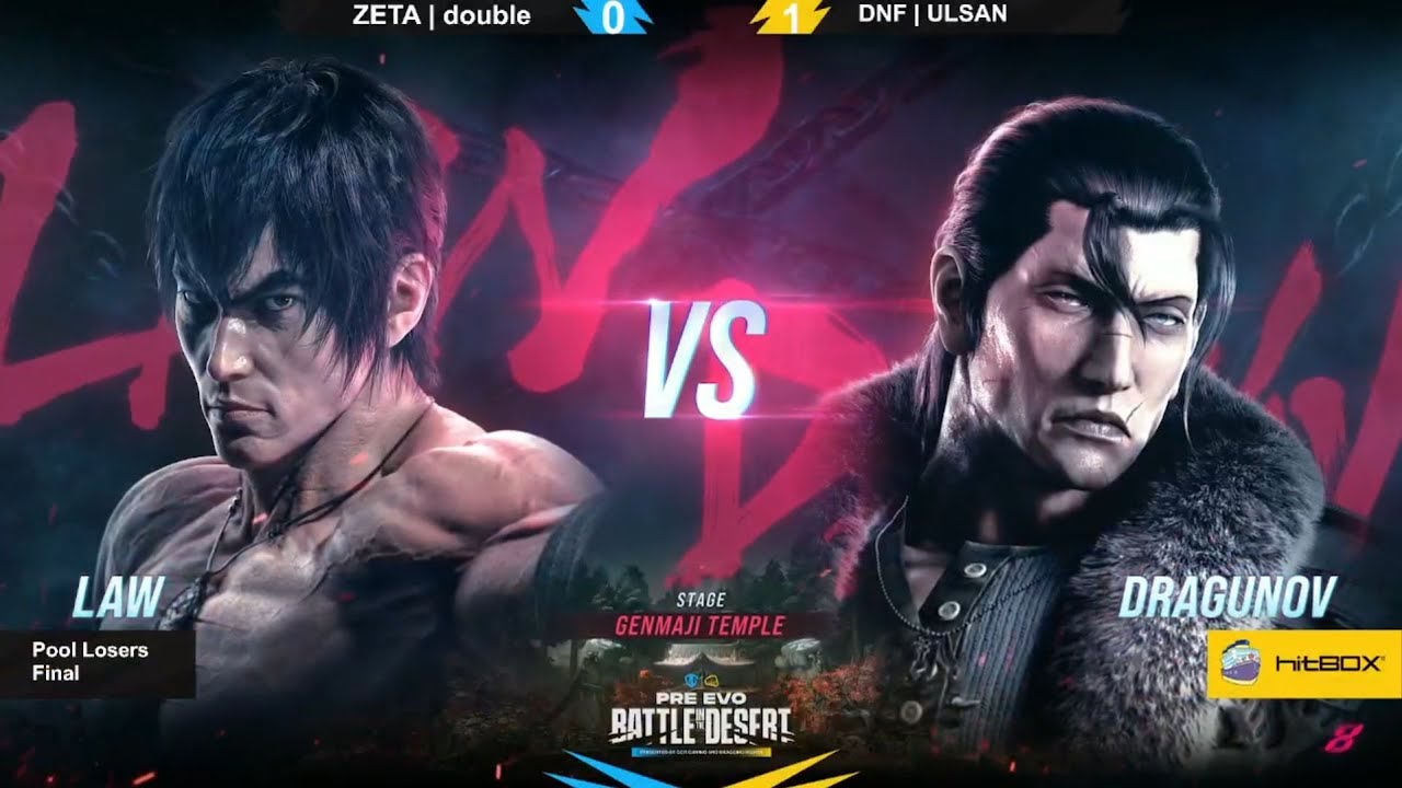 Ulsan (Dragunov) vs Double (Law) ➤ Pre EVO Battle in the Desert - Tekken 8