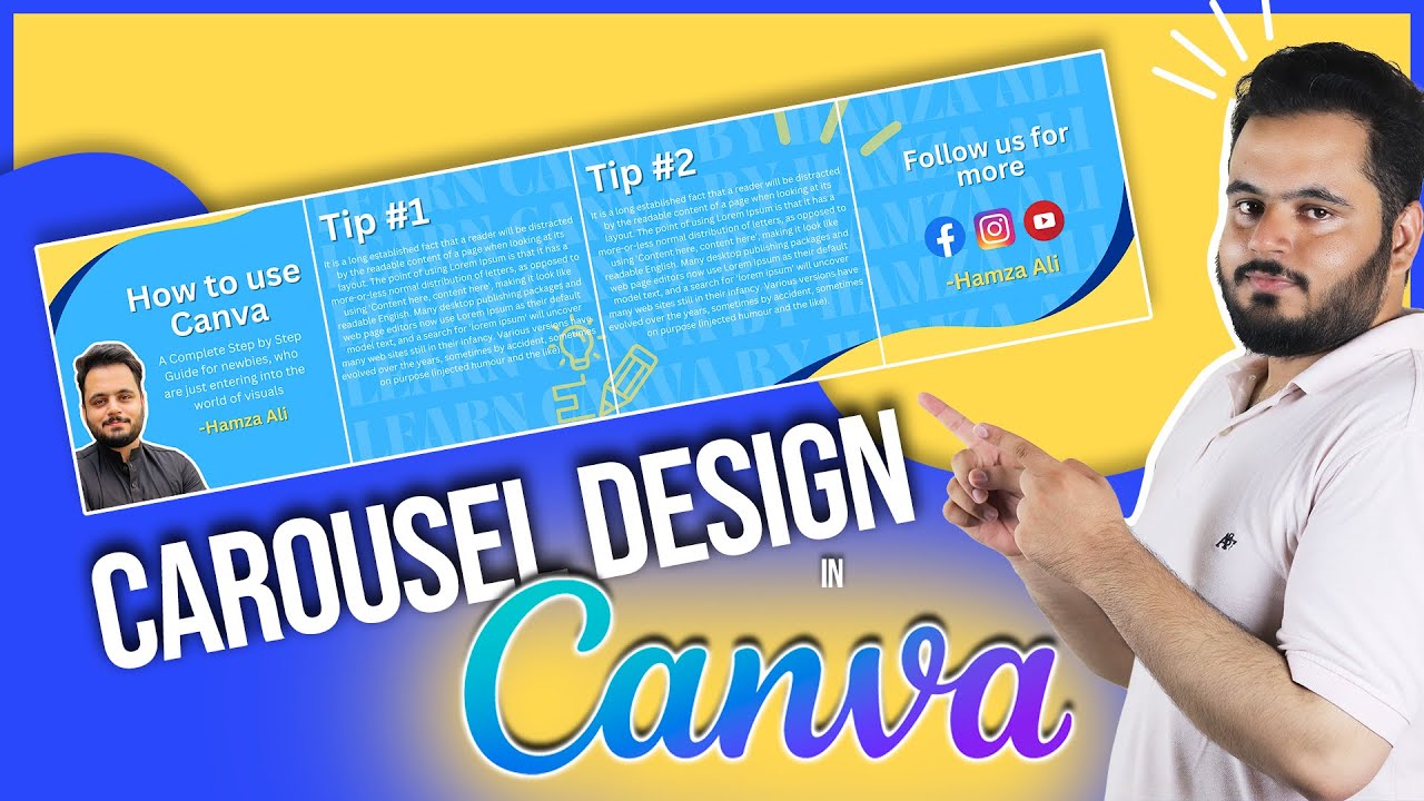 Create Seamless Carousel for Instagram & Linkedin in Canva [Urdu/Hindi]