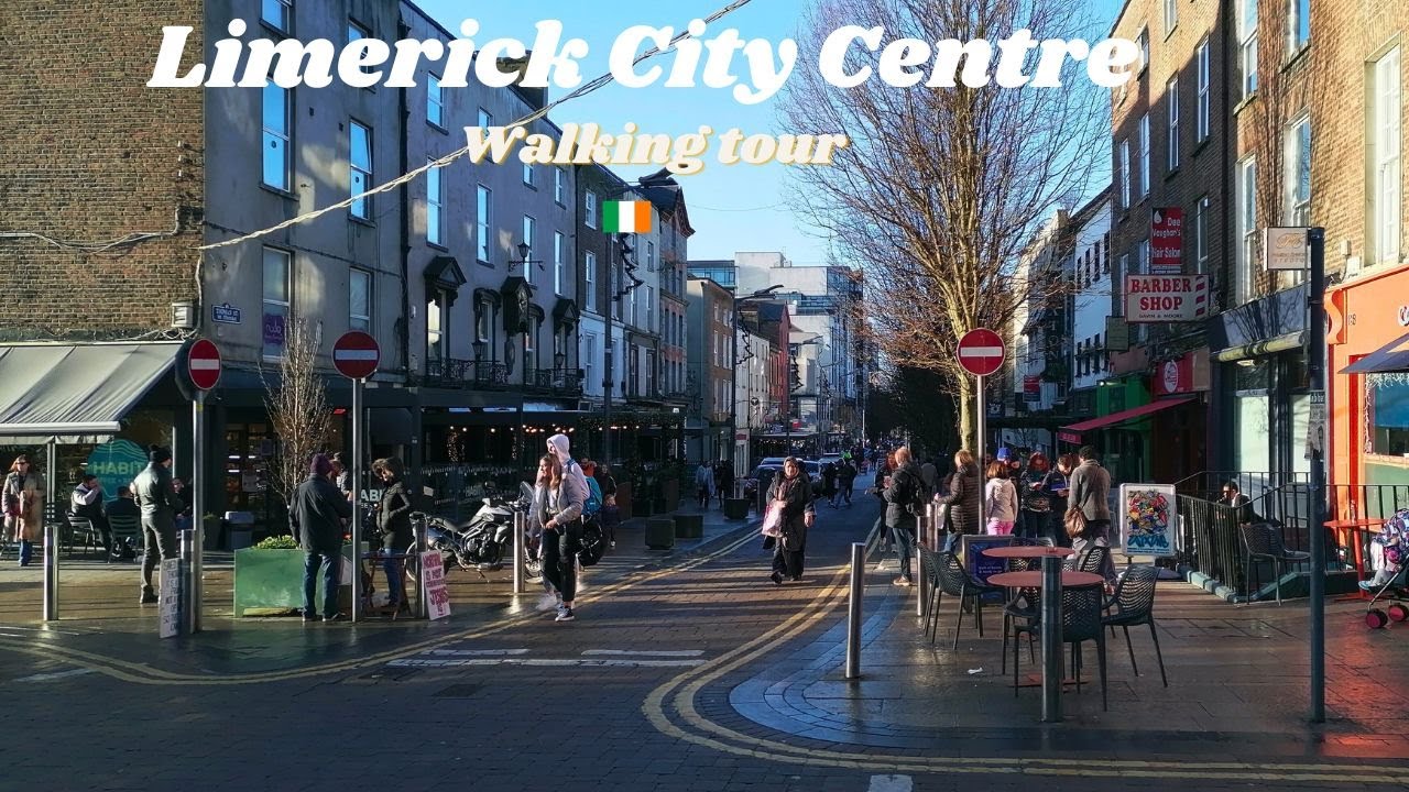Limerick City Ireland Walking Tour 4K (HDR 60fps)🇮🇪
