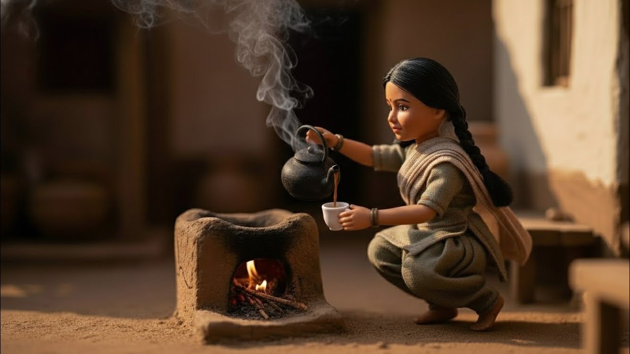 Peaceful Miniature Village Afternoon 🌾❤️ | Silent Clay House Life | 