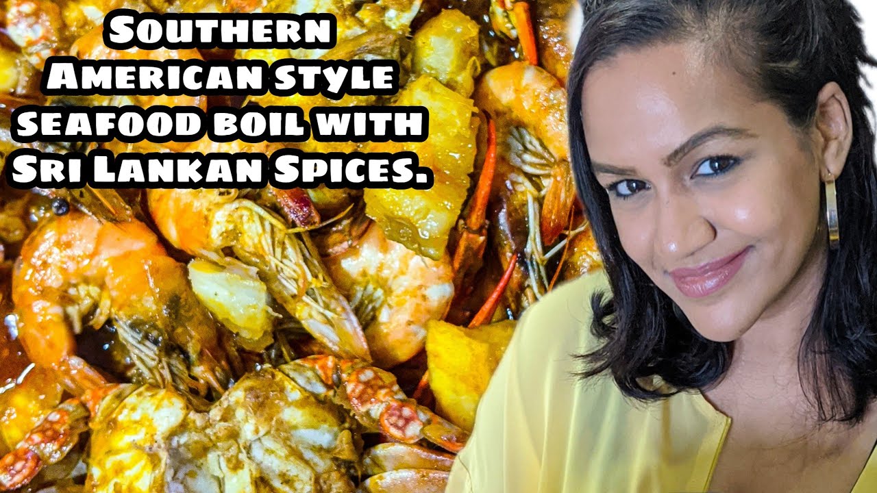 Seafood Boil Sri Lankan Style! Spicy Sri lankan Seafood Boil. Seafood boil with Tapioca