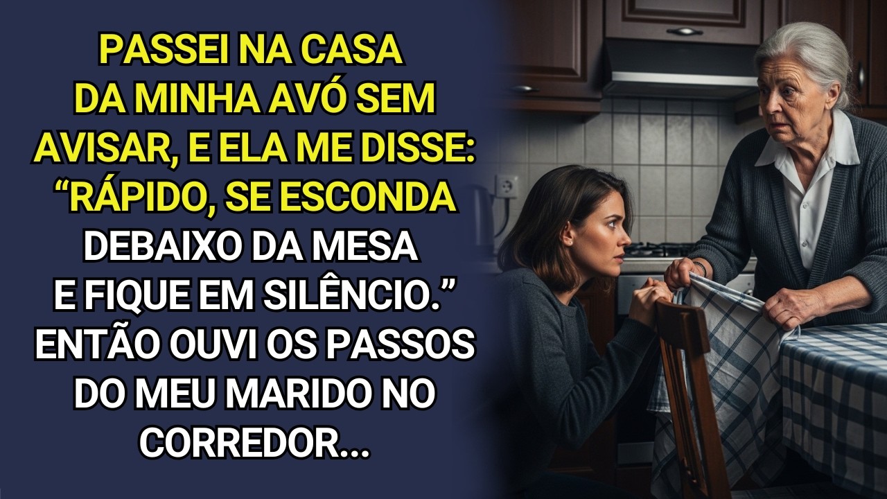 Ouvi da minha av&oacute;: R&aacute;pido, se esconda debaixo da mesa e fique em sil&ecirc;ncio! Ent&atilde;o ouvi meu marido...