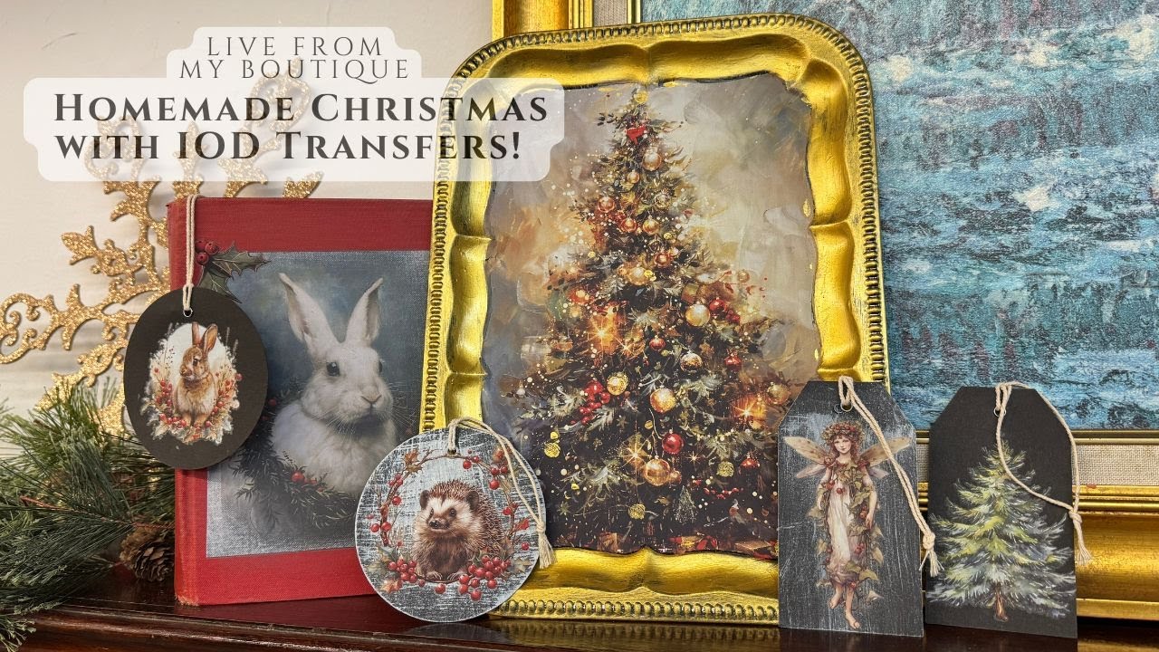 Making Christmas Gifts & Decor with IOD & Farmhouse Paint