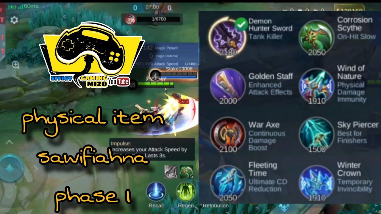 Physical Item sawifiahna: Phase I | know your build #mobilelegends #gaming #mlbb